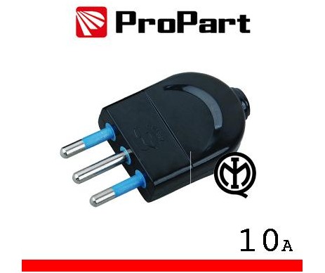 Spina 10A 2P+T nera polybag Spina 10A 2P+T nera polybag
