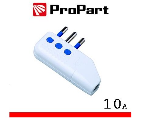 Spina 10A 2P+T uscita cavo 90° polybag Spina 10A 2P+T uscita cavo 90° polybag