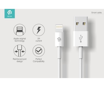 Cavo Dati e Carica Lightning iPhone e iPad IOS 8  Bianco